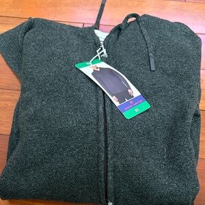 Men's Charcoal Zip-Up Sweater